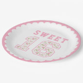 Rosa Coquette Sweet 16 University Pappteller (Schrägansicht)