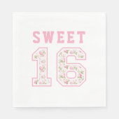 Rosa Coquette Sweet 16 University Serviette (Vorderseite)