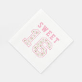 Rosa Coquette Sweet 16 University Serviette (Ecke)