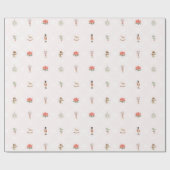 Rosa Coquette-Weihnachten Geschenkpapier (Flach)