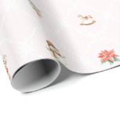 Rosa Coquette-Weihnachten Geschenkpapier (Rolleneckpunkt)