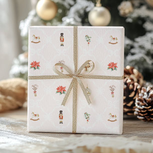 Rosa Coquette-Weihnachten Geschenkpapier