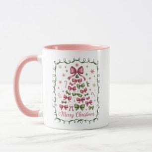 Rosa Coquette-Weihnachtsbaum Mädchenhaft Trendiger Tasse