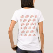 Rosa Coral Floral Trauzeugin T - Shirt (Rückseite)