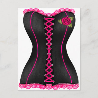 Rosa Corset Postkarte