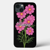 Rosa Cosmo-Blumen Case-Mate iPhone Hülle (Rückseite)