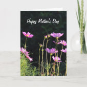 Rosa Cosmos-Muttertagskarte Karte (Vorderseite)