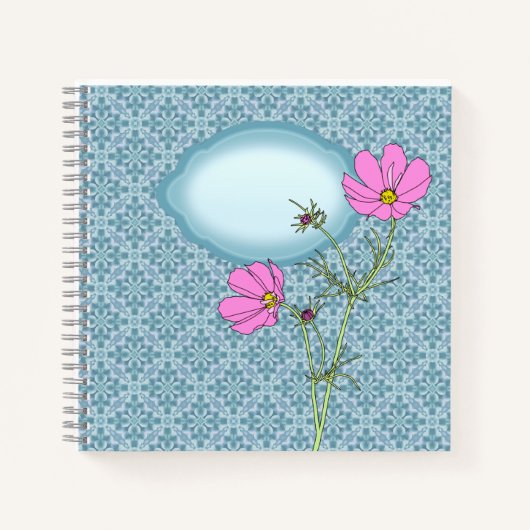 Rosa Cosmos Scrapbook Journal Notizblock (Vorderseite)