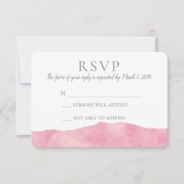 Rosa Cotton Candy Watercolor Wedding RSVP