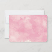Rosa Cotton Candy Watercolor Wedding RSVP Karte (Rückseite)