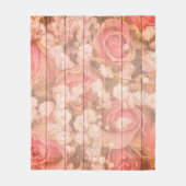 Rosa Country-Design Fleecedecke (Vorderseite)