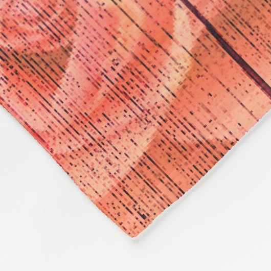 Rosa Country-Design Fleecedecke (Ecke)