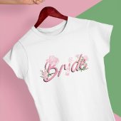 Rosa Cowboy-Hut mit Blume Bridge T-Shirt