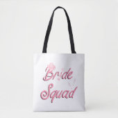 Rosa Cowboyhut mit Blumen Bride Squad Tasche (Vorderseite)