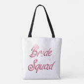Rosa Cowboyhut mit Blumen Bride Squad Tasche (Rückseite)
