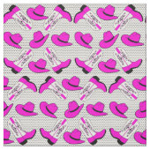 Rosa Cowboystiefel-Hüte auf kleinem Stoff (Muster)