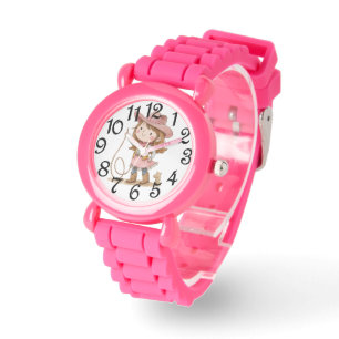 Rosa Cowgirl Armbanduhr