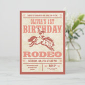 Rosa Cowgirl Birthday Rodeo Poster Einladungen (Stehend Vorderseite)
