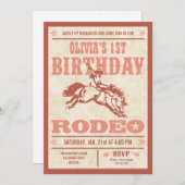 Rosa Cowgirl Birthday Rodeo Poster Einladungen (Vorne/Hinten)