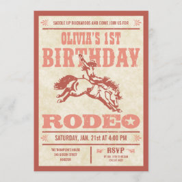 Rosa Cowgirl Birthday Rodeo Poster Einladungen