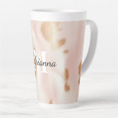 Rosa Cowgirl Cowhide Monogram Milchtasse (Rechte Ecke)