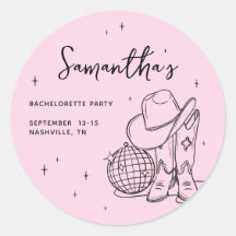 Rosa Cowgirl Disco Letztes Rodeo Junggesellinnenab