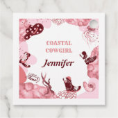 Rosa Cowgirl Geschenkanhänger (Rückseite)