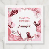 Rosa Cowgirl Geschenkanhänger (Vorderseite)