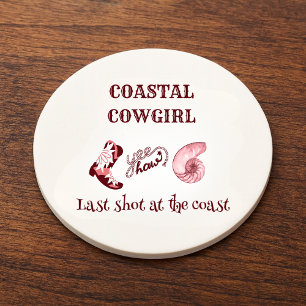 Rosa Cowgirl Getränkeuntersetzer