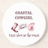 Rosa Cowgirl Getränkeuntersetzer (Vorne)