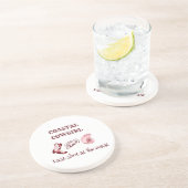 Rosa Cowgirl Getränkeuntersetzer (Seite)