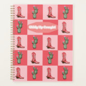 Rosa Cowgirl Giddy Up Planer (Vorderseite)