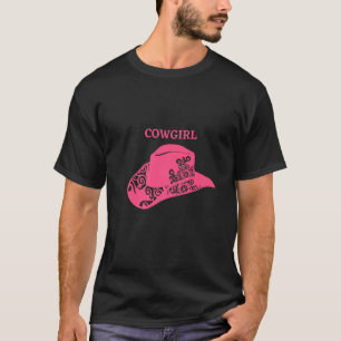 Rosa Cowgirl Hut für Cowgirls T-Shirt