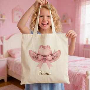 Rosa Cowgirl-Hut-Geschenk für Mädchen Einkaufstasc Tragetasche