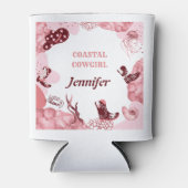 Rosa Cowgirl kann kühler Dosenkühler (Vorderseite)