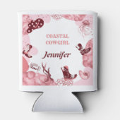 Rosa Cowgirl kann kühler Dosenkühler (Rückseite)