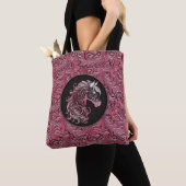 Rosa Cowgirl mit Blumenmotiven aus Leder Tasche (Von Nahem)