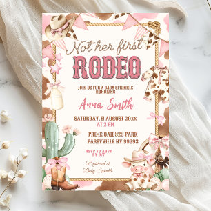 Rosa Cowgirl Nicht Ihr Erstes Rodeo Baby Sprinkle Einladung