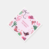Rosa Cowgirl Rodeo Western Geburtstagsparty Serviette (Ecke)