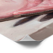 Rosa Cowgirl Stiefel Malerei Poster (Ecke)