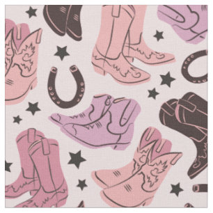 Rosa Cowgirl-Stiefel Western Rodeo Mädchen Süden Stoff