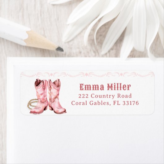 Rosa Cowgirl Stiefel Western Rücksendeadresse Aufk (Insitu)