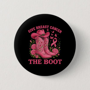 Rosa Cowgirl stimuliert Brustkrebs-Bewusstseinsban Button