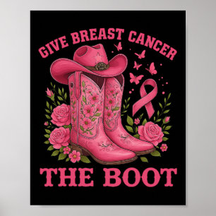 Rosa Cowgirl stimuliert Brustkrebs-Bewusstseinsban Poster