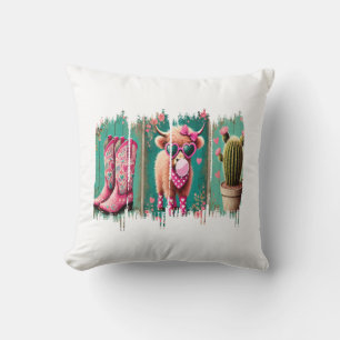 Rosa Cowgirl Valentins-Png, Herz-Png Kissen