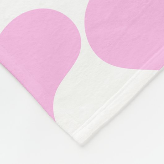 Rosa Cowprint Fleece Blankon (Ecke)