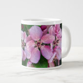 Rosa Crabappelblüten Jumbo-Tasse (Vorderseite Rechts)
