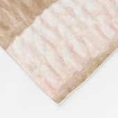 Rosa Creme Beige Streifen Fleecedecke (Ecke)