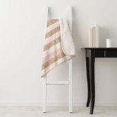 Rosa Creme Beige Streifen Sherpadecke (Beispiel)