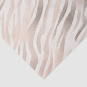 Rosa Creme Beige Zebra Tierdruck Seidenpapier (Ausschnitt)